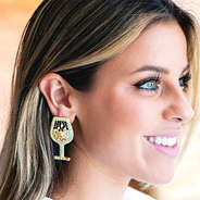 Happy Hour Earrings on ear