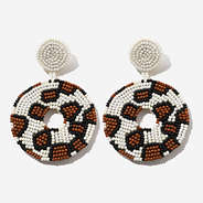 Beaded Leopard Earrings