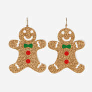 gingerbread earrings gold