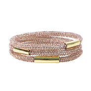 glitter bangle set in rose gold