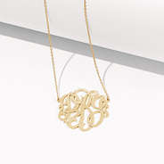 small gold plated custom personal necklace