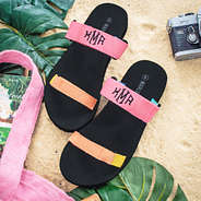 personalized summer strap slides