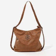 Monogrammed Convertible Backpack in Brown