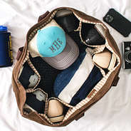 waxed canvas extra large tote bag inside shot