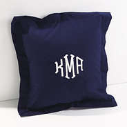 personalized navy pillow sham