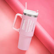 30oz blush 2024 monogrammed tumbler