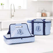 blue shells casserole carrier with slow cooker carrier
