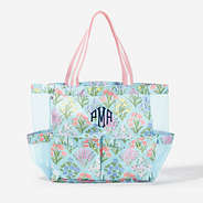 Monogrammed Large Caddy in Floral Lattice