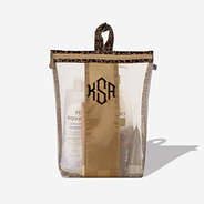 Monogrammed Shower Bag in Leopard