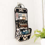 classic cheetah packable hanging travel case