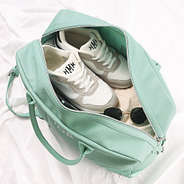Inside of Mint Duffel Weekender