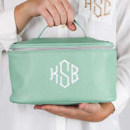 train travel case in girls hands