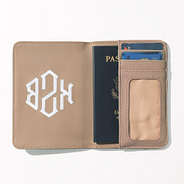 inside of taupe monogrammed passport holder