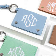 4 monogrammed card holders