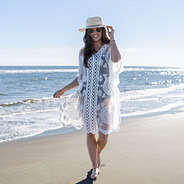 Sheer Cover Up on the beach