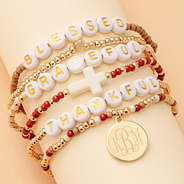 blessed fall stack monogrammed bracelets