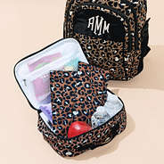 cheetah ice pack set with matching lunch box and backpack