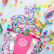 watercolor cheetah ice pack set with cooler