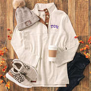 TCU Oatmeal Popover OOTD
