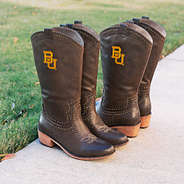 baylor cowboy boots on pavement