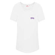 TCU Horned Frogs Boyfriend T-Shirt in White