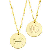Monogrammed Faith Over Fear Necklace in gold