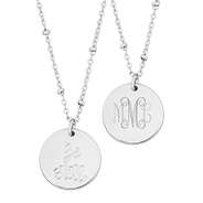 Monogrammed Be Still Necklace in silver