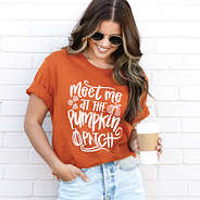 pumpkin patch t shirt with sleeves rolled 2023