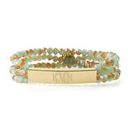 Beaded Bar Bracelet in Turquoise