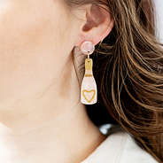 Valentine Earrings on ear