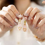 Valentine Earrings in hands