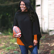 oklahoma state poncho with football