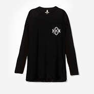 monogrammed tunic shirt in black 2023