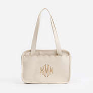Monogrammed Bible Tote Bag in Bone