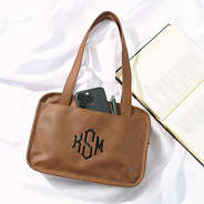 personalized brown bible tote bag