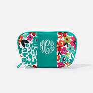 monogrammed tech pouch in wild blooms
