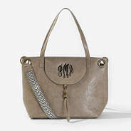 Monogrammed Everyday Tote Bag in Taupe