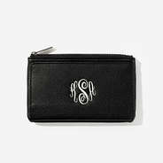 Monogrammed Phone Wallet in Black