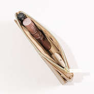 tan phone wallet inside shot