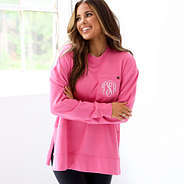 Pink Crewneck in white studio