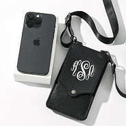 black phone crossbody bag with phone
