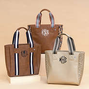 monogrammed purse tote group shot