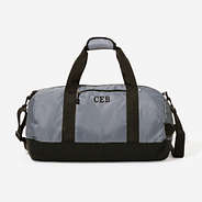 personalized packable travel bag in charcoal black