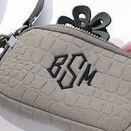 close up of textured phone crossbody