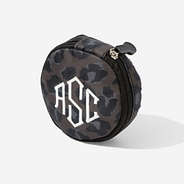 Monogrammed Travel Jewelry Case in Sable Cheetah