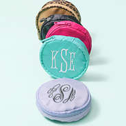 lavender teal hot pink cheetah and black monogrammed travel jewelry case