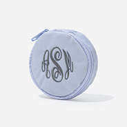 monogrammed travel jewelry case in lavender