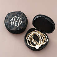 Monogrammed Travel Jewelry Case