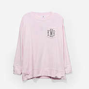 monogrammed softspun sweatshirt in light pink