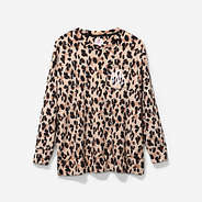 Monogrammed Softspun Sweatshirt in Classic Cheetah